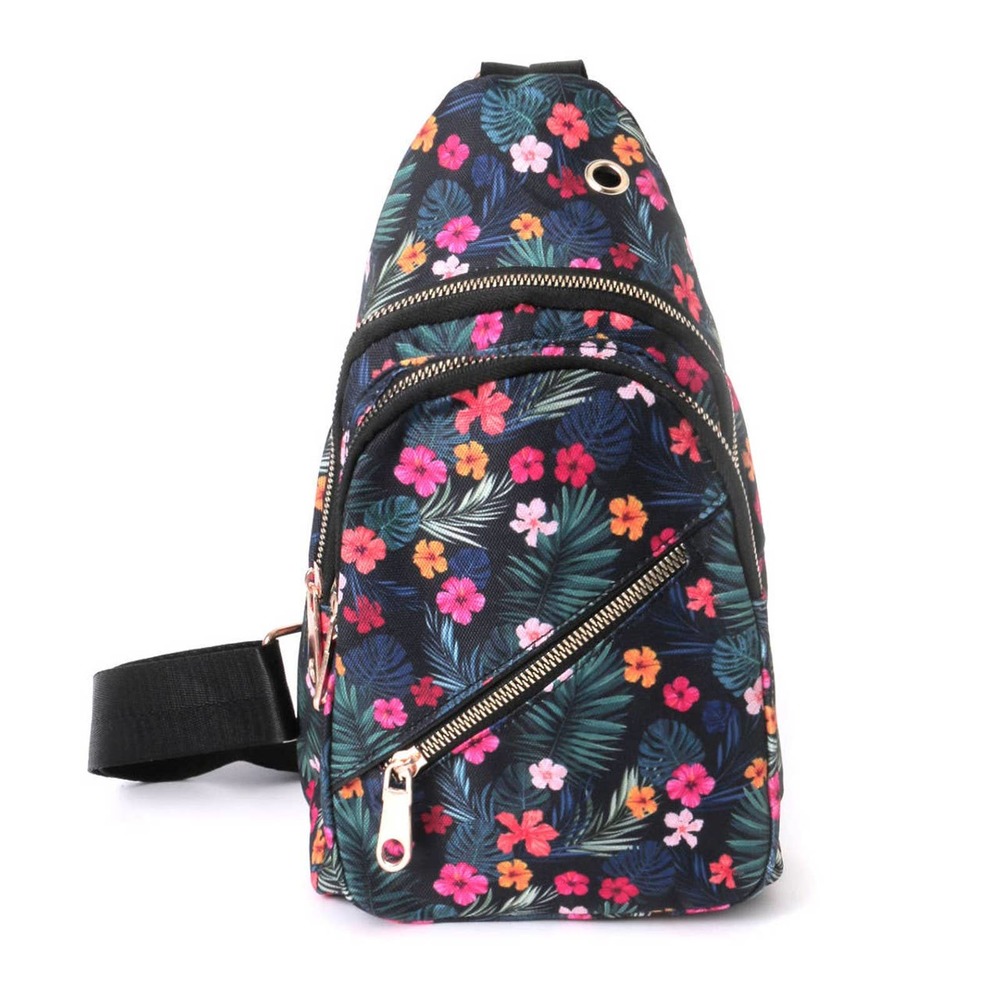 Tropical Floral Sling Bag